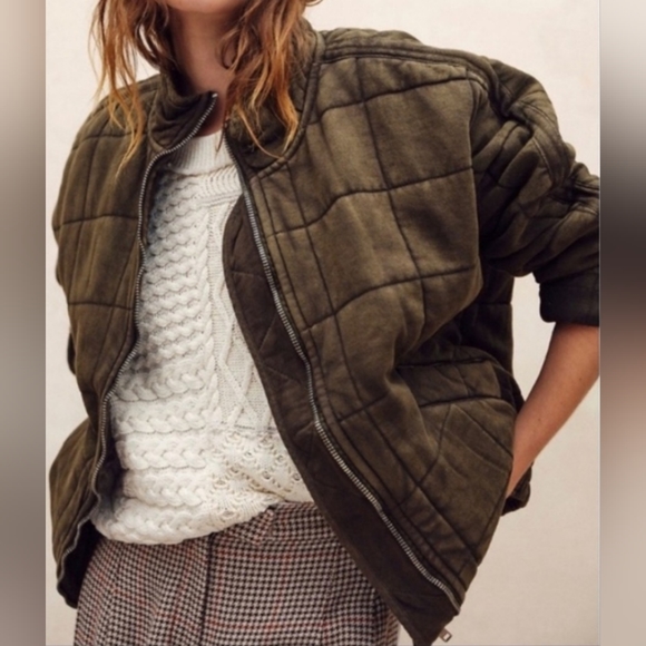 New Free People Dolman Quilted Jacket NWT Size Large